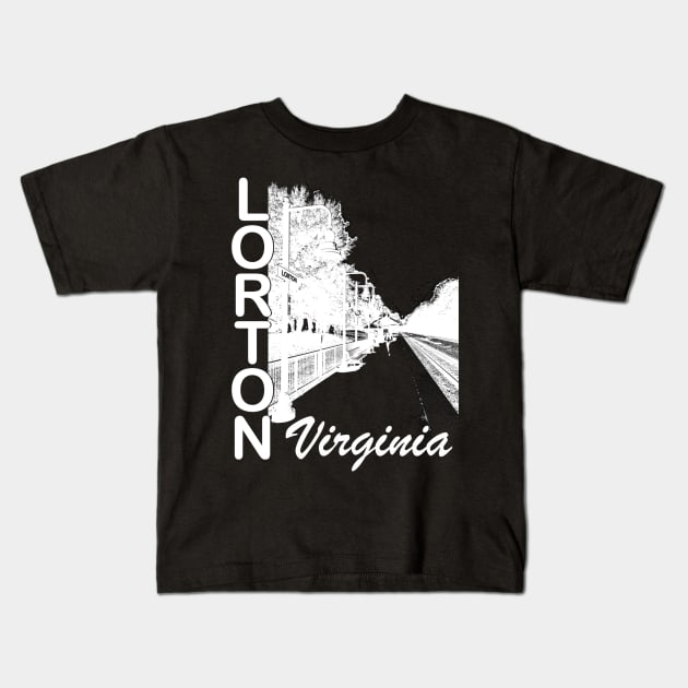 Lorton VRE - White Kids T-Shirt by Swift Art